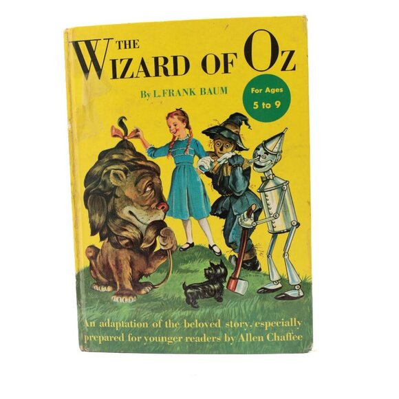 Vintage The Wizard of Oz Hardcover Book L. Frank Baum 1950s Illustrated Colour - Picture 2 of 15